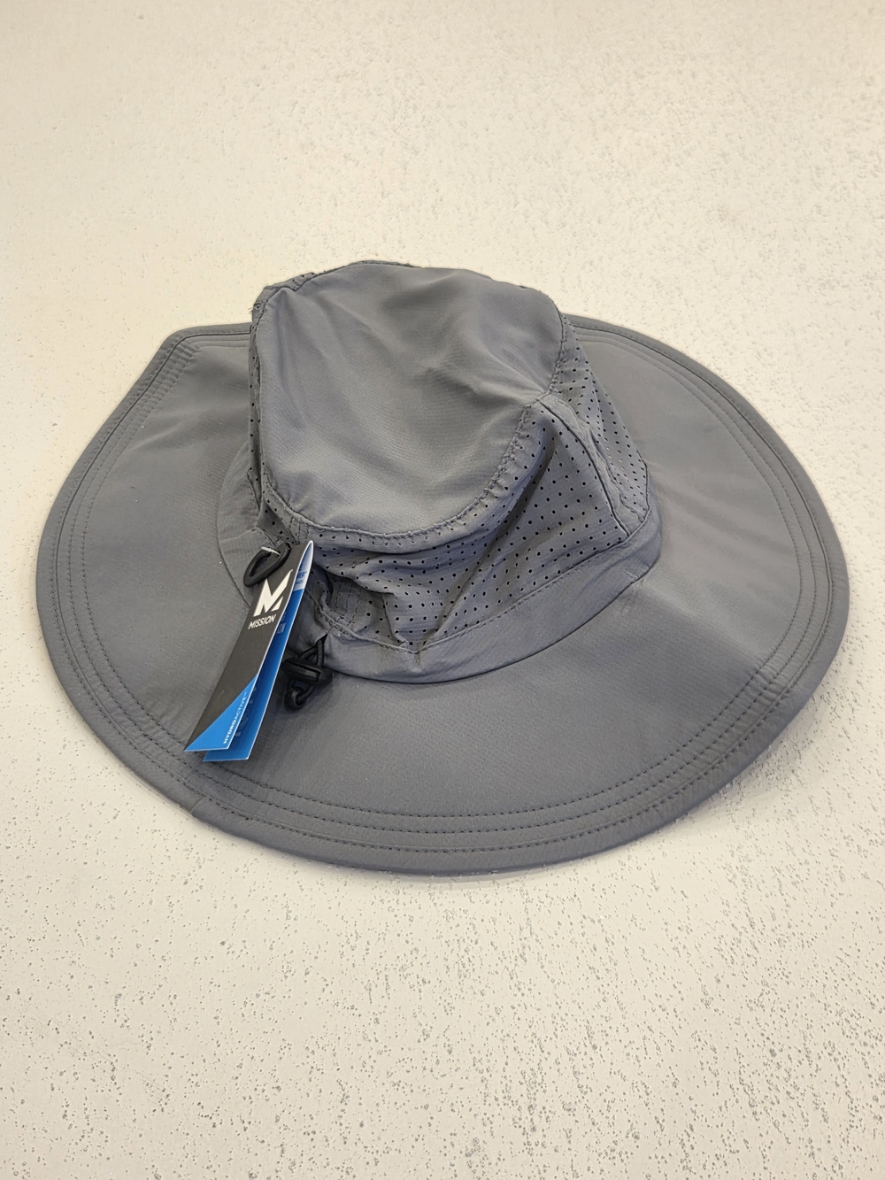 Men's Gray Sun Hat - Mesh Vent Boonie